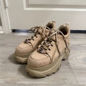 Buffalo London Women’s Platform Beige Sneakers